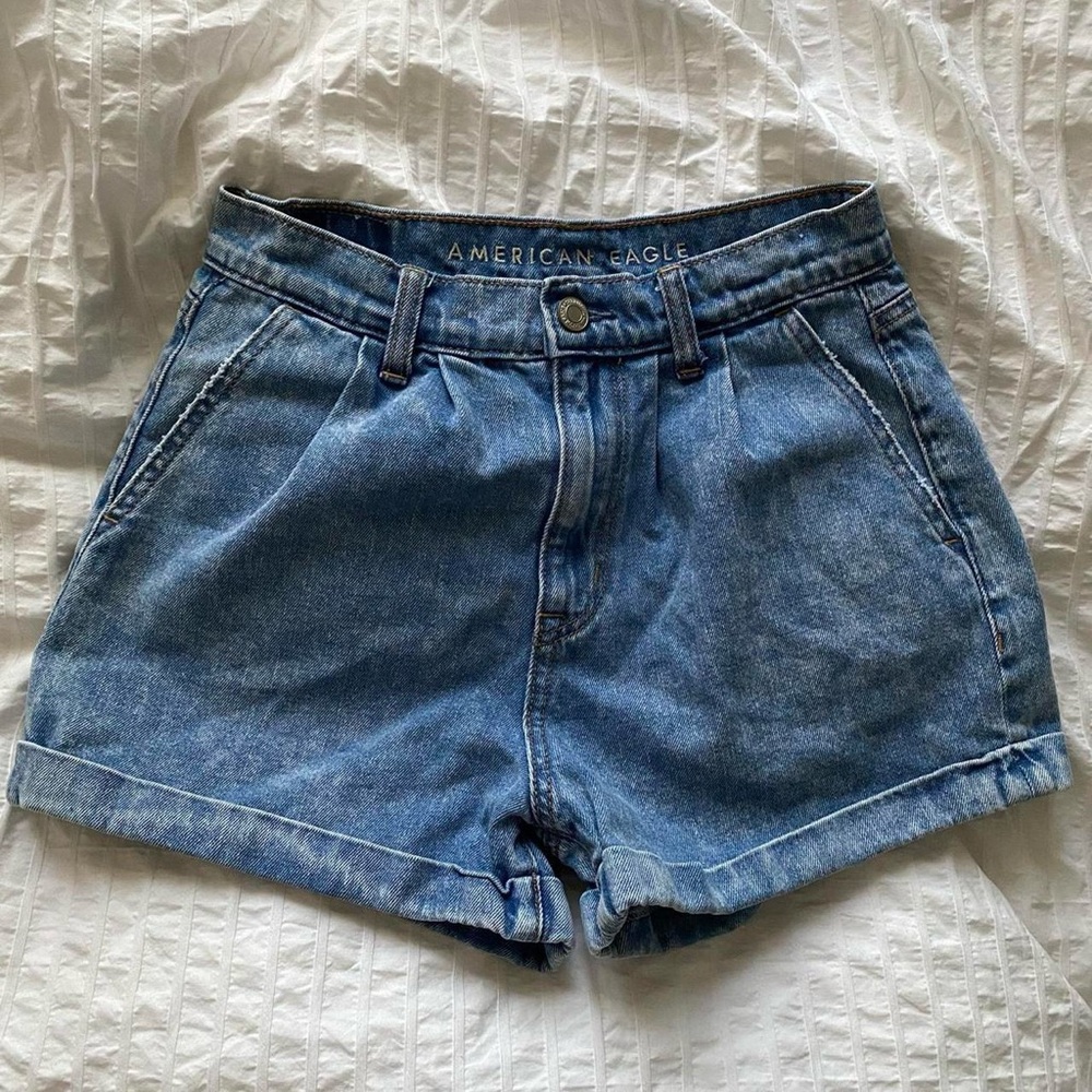 American Eagle Outfitters Blue Jean Shorts High-Waisted